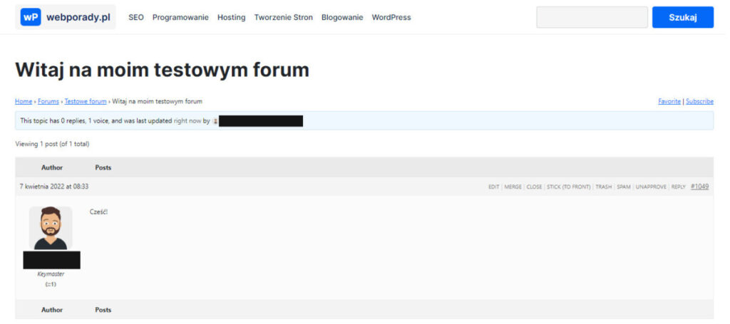 Forum w WordPress